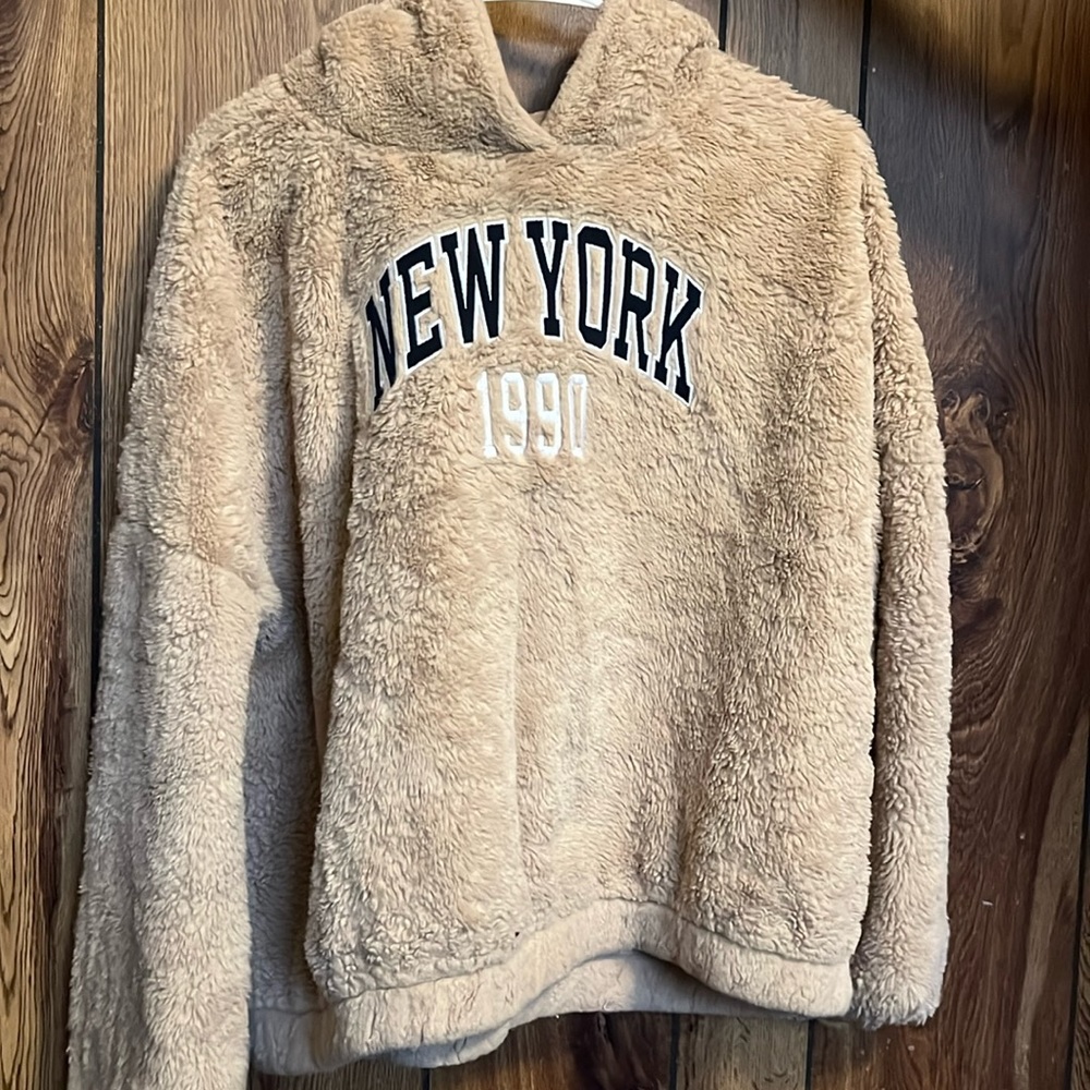 XL sweater teddy bear material